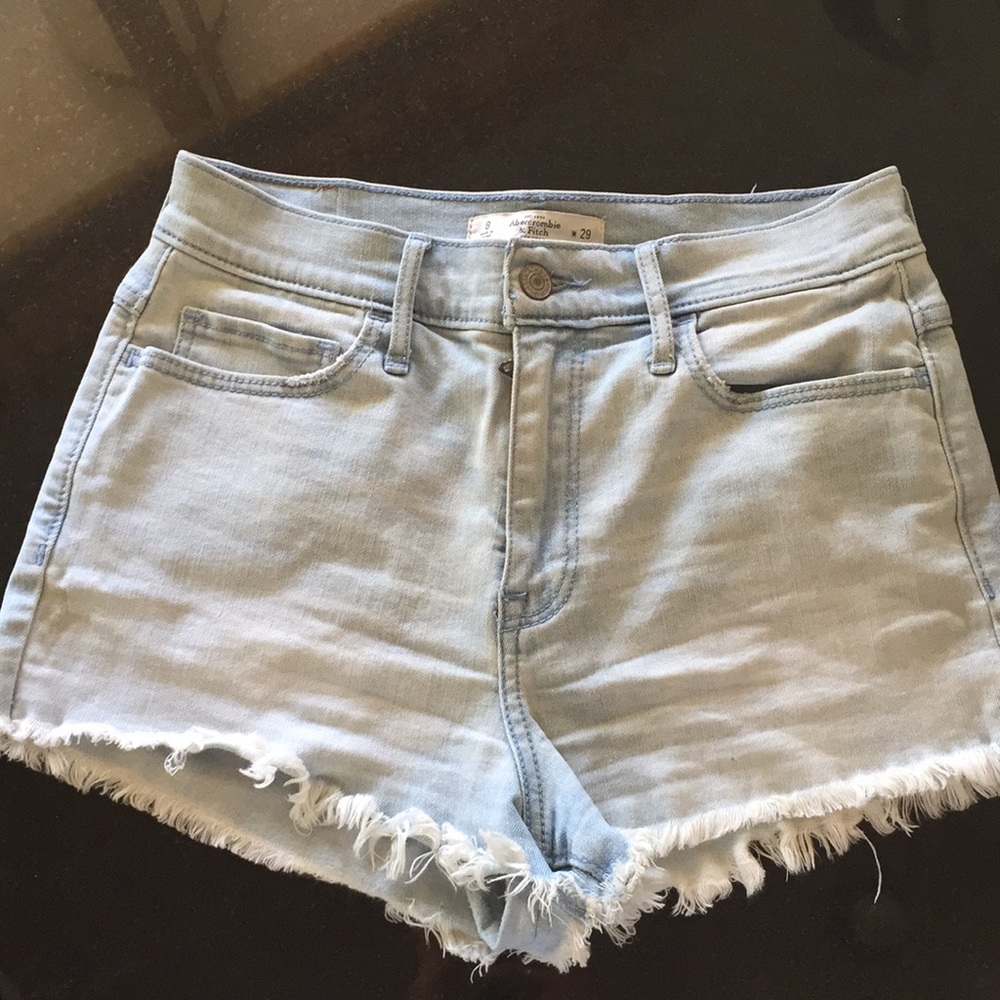 Abercrombie & Fitch high waisted denim shorts